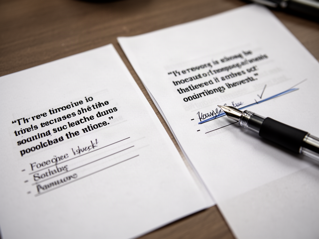 Two printed quotes side by side with a pen marking one line item